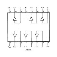 Diagrama de pines y función del 74HC4050