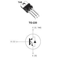 Diagrama de pines del STGP10NC60KD