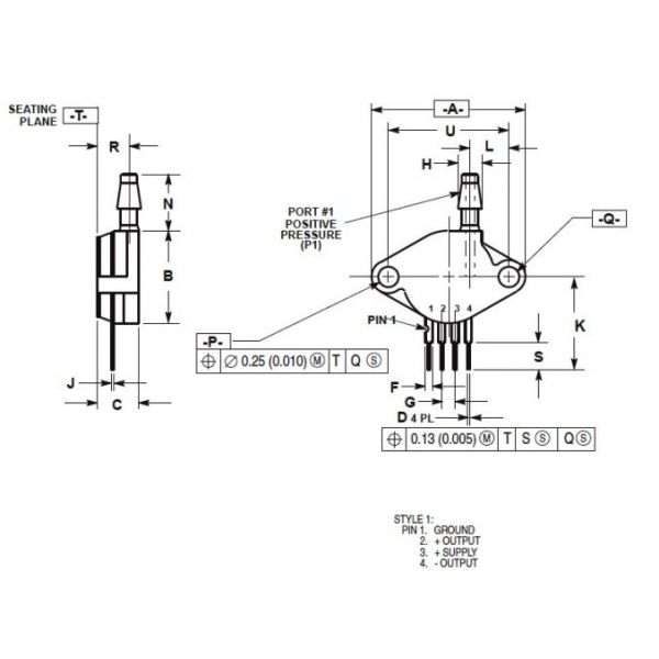 Capteur de pression 0KPA-50KPA MPX2050DP