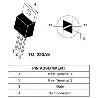 Diagrama de pines BTA25-600CW3G