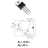 Driagrama de pines del transistor TIP127