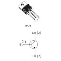 Diagrama de pines del transistor TIP31A