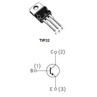 Diagrama de pines del transistor TIP32A