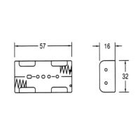 Conector doble baterías tamaño AA