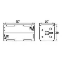 Dimensiones del portapilas BH-343-1A