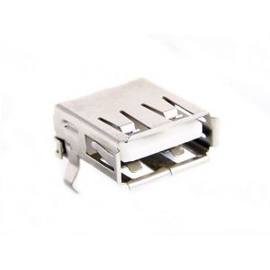 Conector USB tipo A hembra montaje en impreso, angulo recto