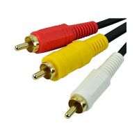 Cable de audio video estereo con plugs RCA 3x3, 1.5 m