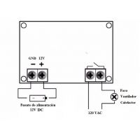 Alambrado del termostato electrónico digital QS-15-023