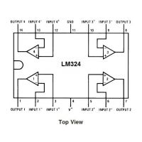 Diagrama de pines del LM324