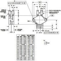 Dimensiones y pines del MPX5700DP