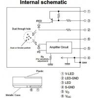 Diagrama de pines del GP2Y1010AU0F