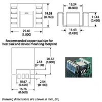 Dimensiones del disipador de calor 7109DG