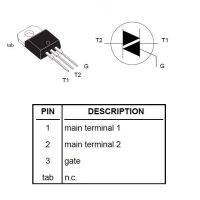 BTA16-800B pin diagram