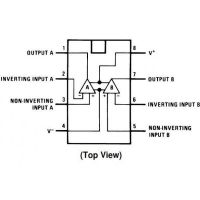 Diagrama de pines del MC1458 (LM1458)