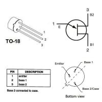 Diagrama de pines del transistor UJT NTE6401