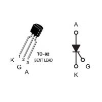 MCR100-8 SCR pin diagram