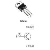 TIP41C pinout diagram