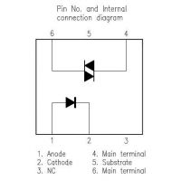 MOC3011 optocoupler pinout diagram