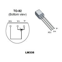 Pines del sensor de temperatura LM335