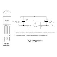 Regulador de voltaje fijo negativo de -5 V 7905