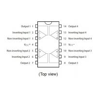 TL084 pinout diagram