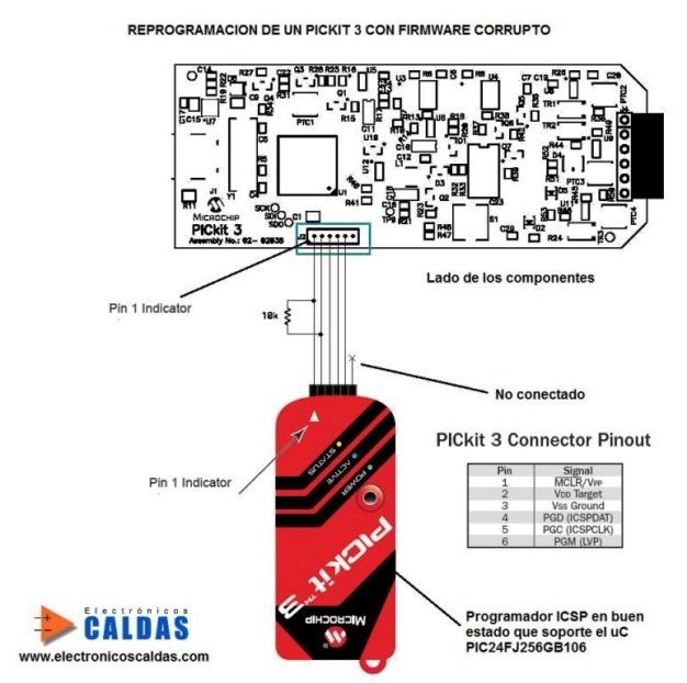 Reprogramación de un Pickit 3